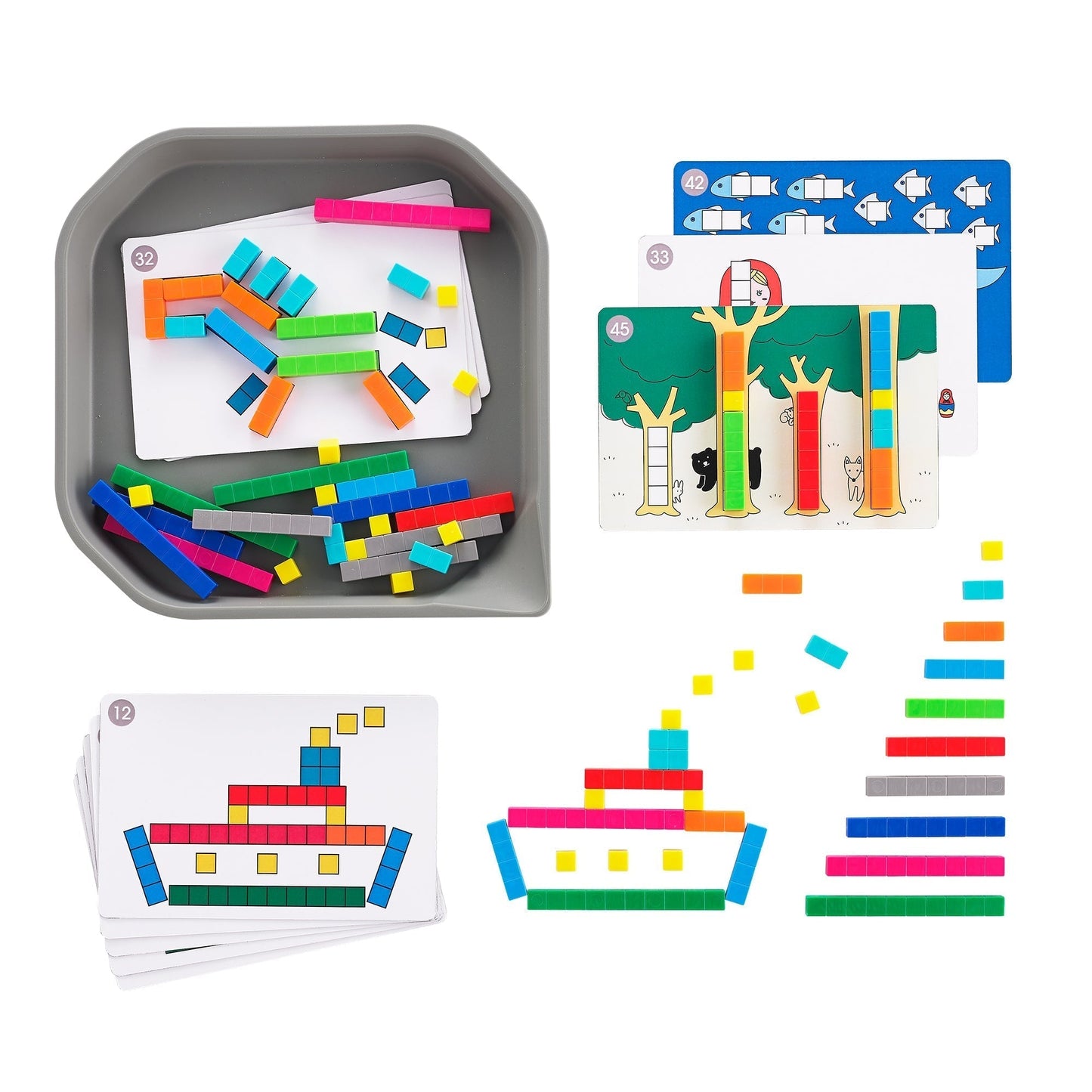 Child using Edx Education Maths 101 Kits for early numeracy skills.