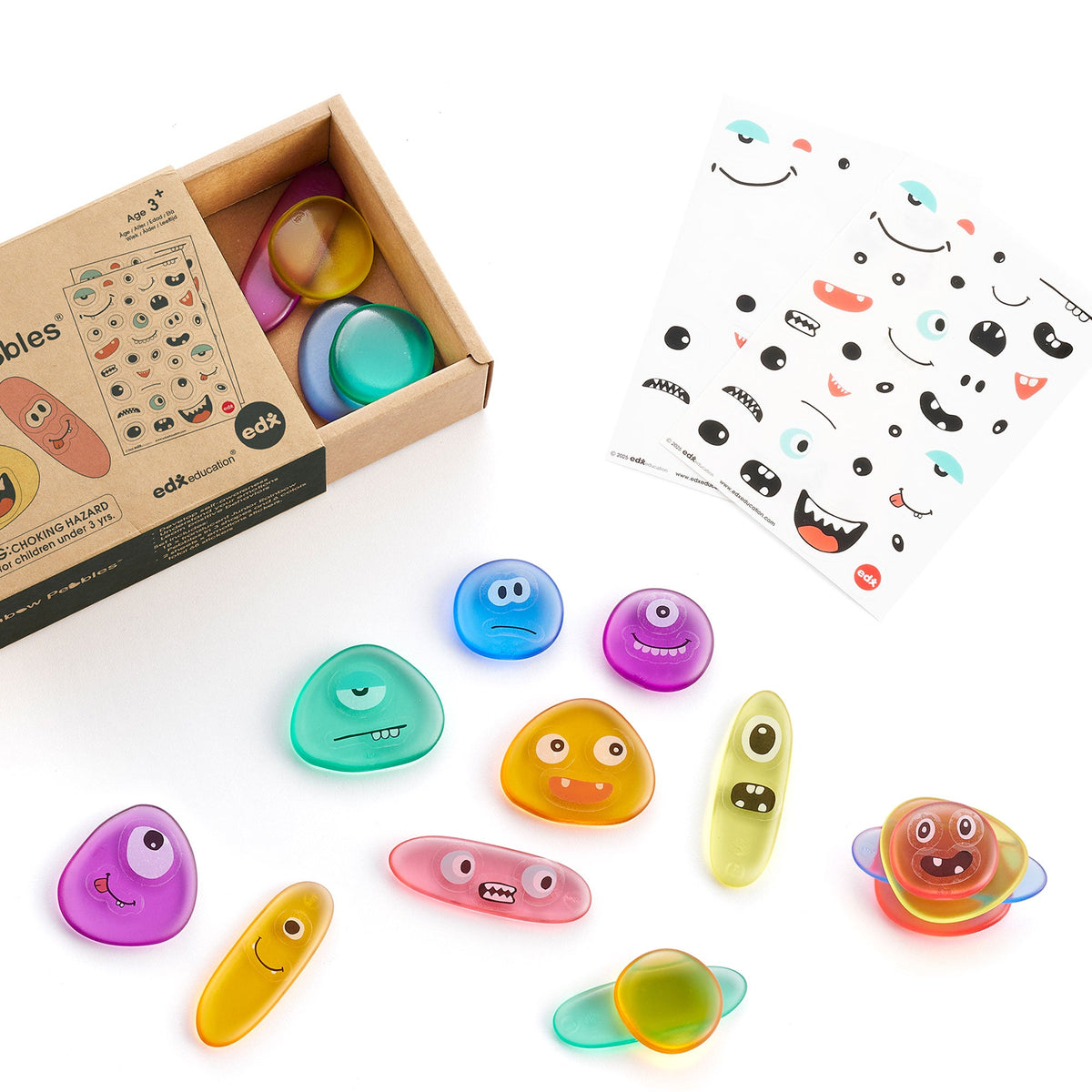 Edx Education - Shopedx UK – Busy Play® iSense Rainbow Pebbles® – EDX13225 – Product Packaging Image