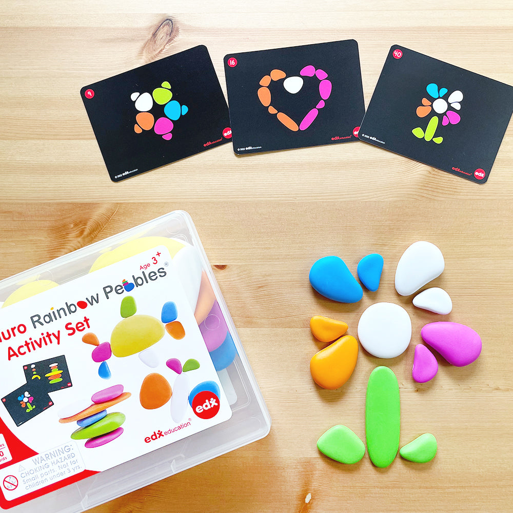 Fluro Rainbow Pebbles® Activity Set - Shopedx