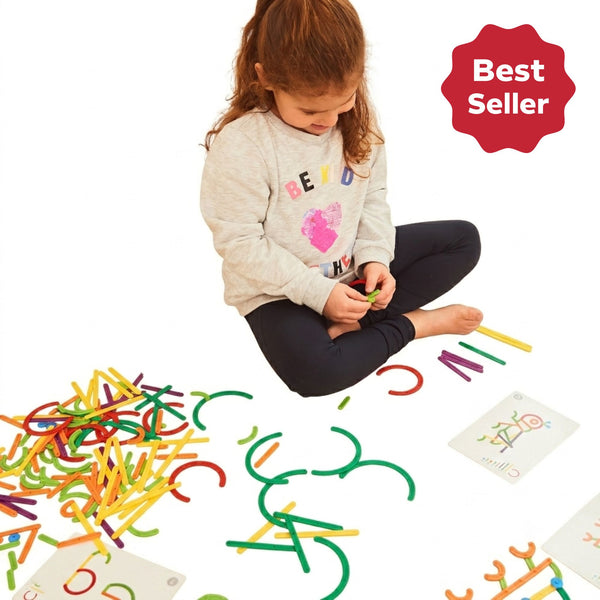 GeoStix® Letter Construction Set 200-piece – snap-together letter building STEAM toy for EYFS & KS1 | edx education® UK