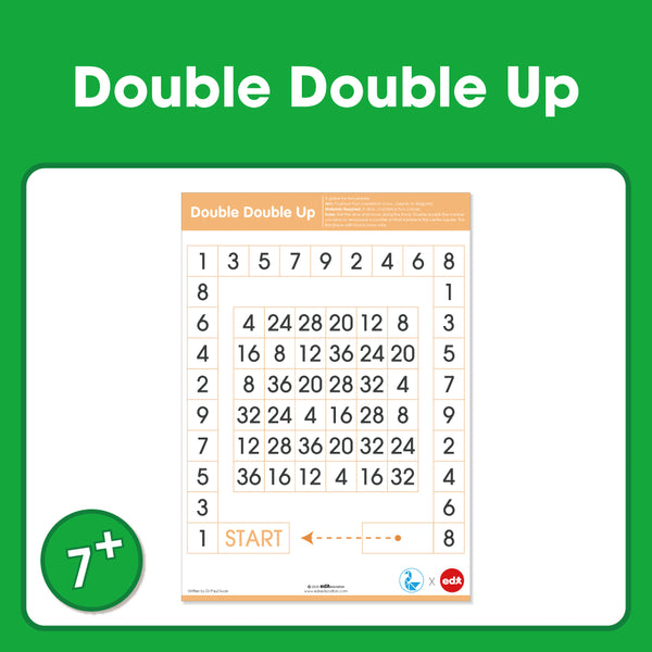 Edx Education Board Games Double Double Up– Ages 7-10