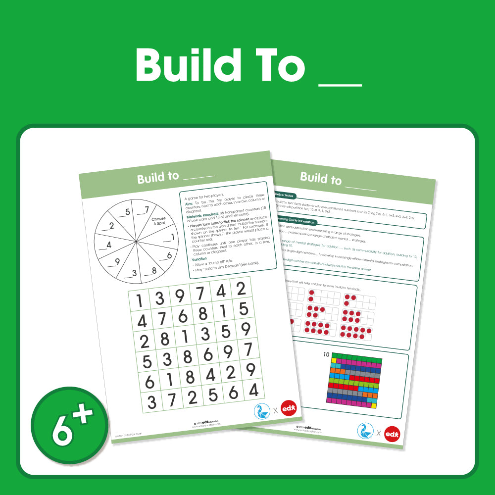 Edx Education Board Games Build To __ ? Grade 1 to 3 - Shopedx