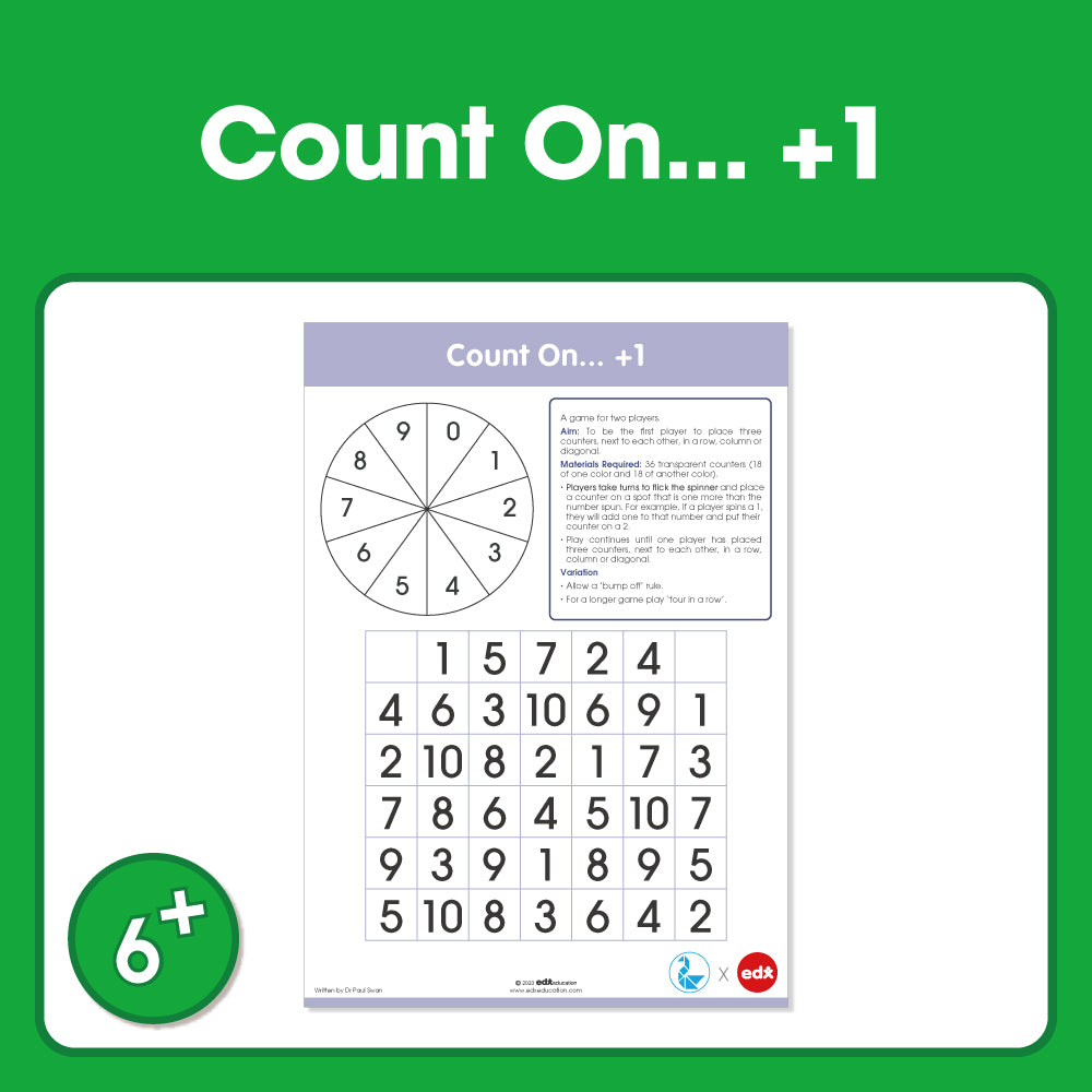 Edx Education Board Games Count On ? +1 ? Grade 1 - Shopedx