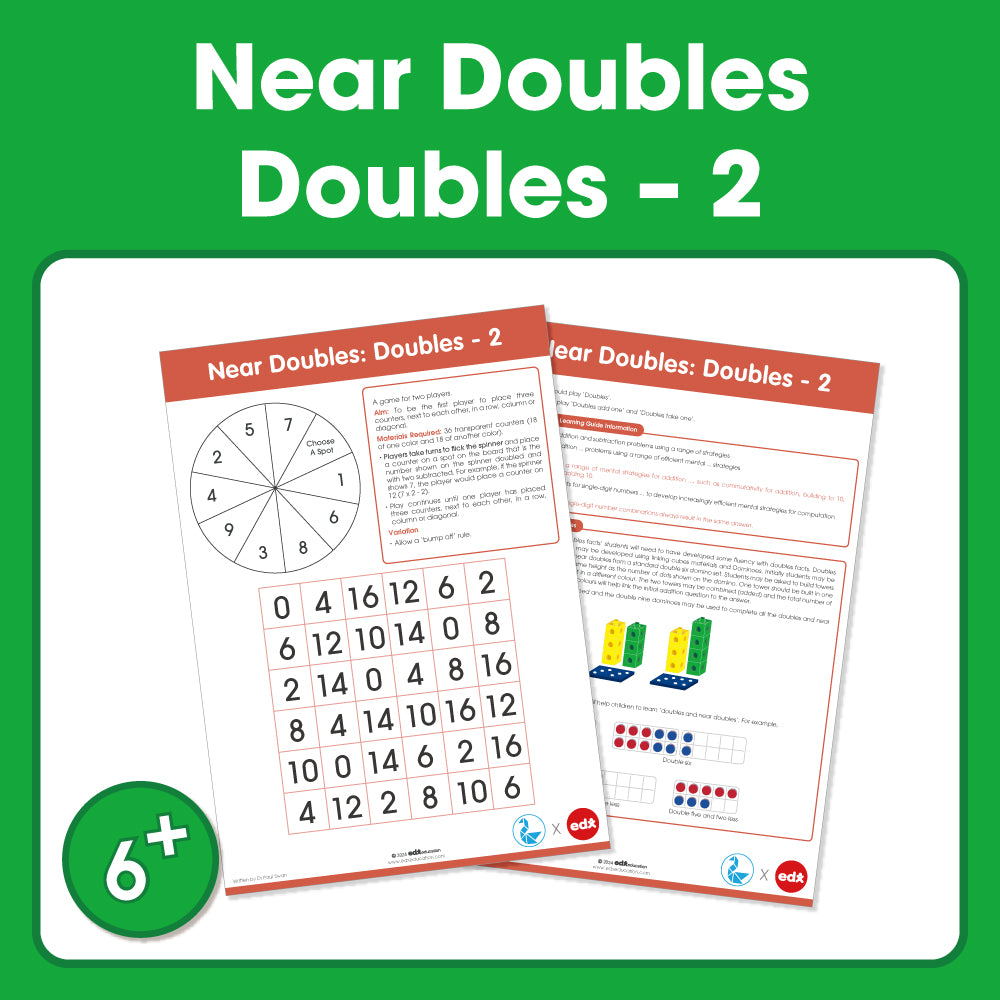 
                  
                    Edx Education Board Games  Near Doubles: Doubles -2– Grade 1 to 3
                  
                