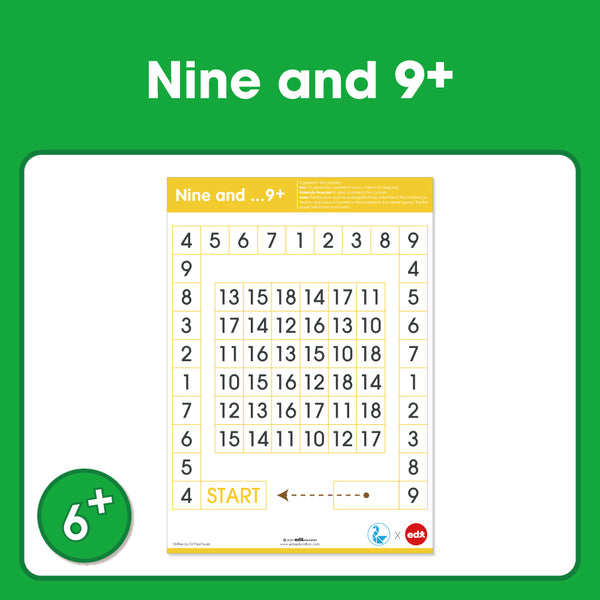 Edx Education Board Games Nine-and-9Plus– Ages 6-8