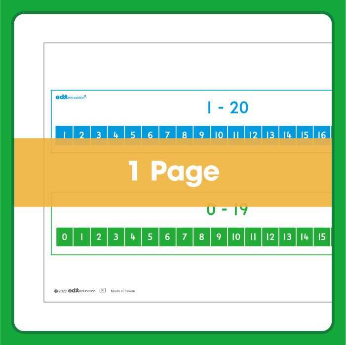 Edx Education Downloadable Number Track (1-20) - Shopedx