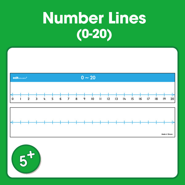 Edx Downloadable Number Lines (0-20) - Shopedx