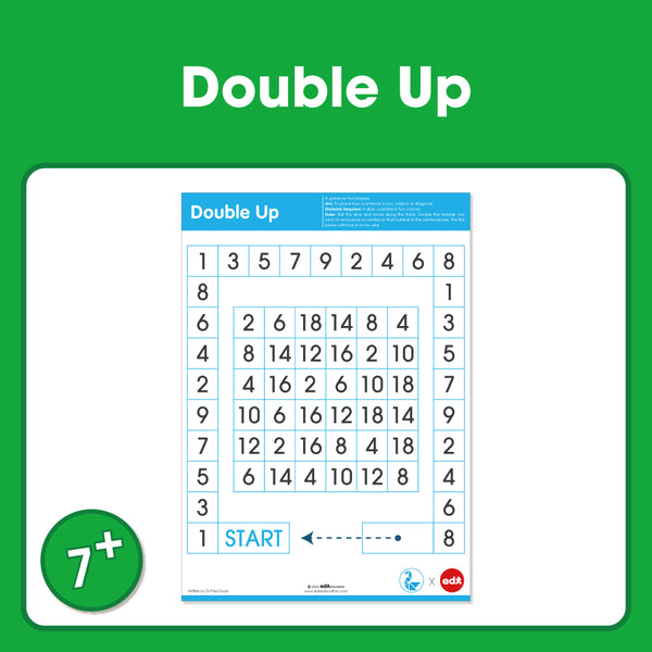 Edx Education Board Games Double Up– Ages 7-10