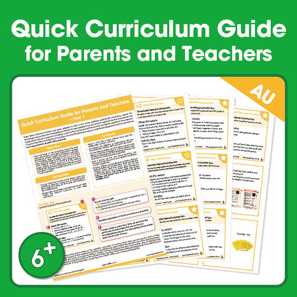Quick Curriculum Guide for Parents and Teachers - Year 1