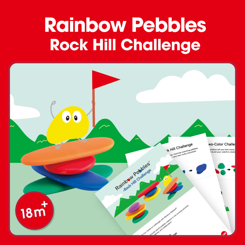 Rainbow Pebbles® Rock Hill Challenge printable activity sheets by Edx Education for early learning