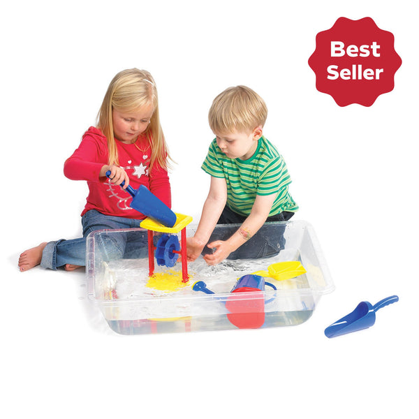 Translucent Desktop Water Tray – clear sensory tray for sand, water and messy play, ages 3+ | edx education® UK