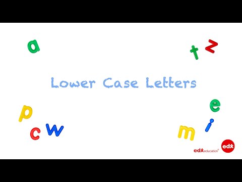 Lower Case Letters - Edx Education, Alphabet, Basic Words Learning