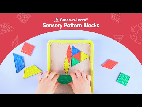 Green-n-Learn Sensory Pattern Blocks (1/2) - Edx Education, Tactile Exploration and