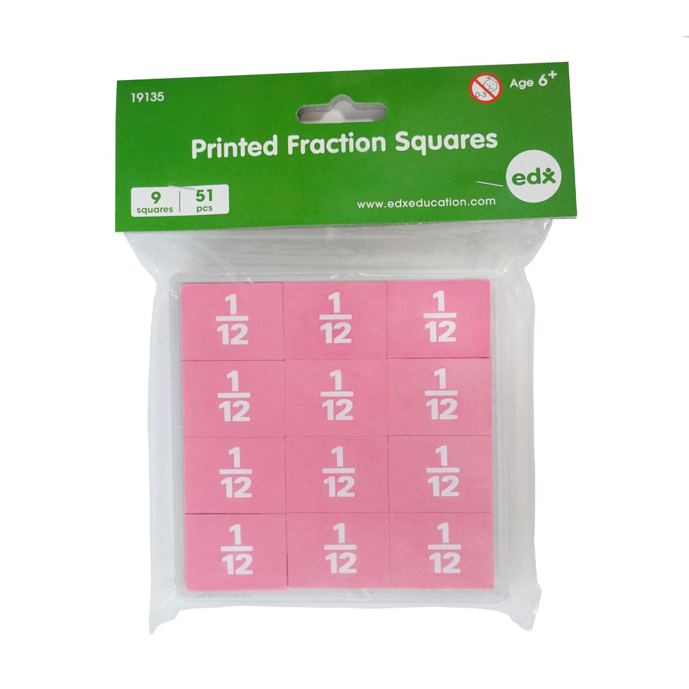 Fraction Squares - Printed - Shopedx