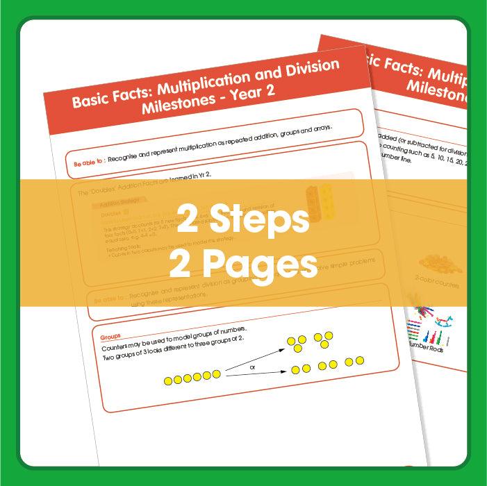 Basic Facts: Multiplication and Division Milestones - Year 2 - Shopedx