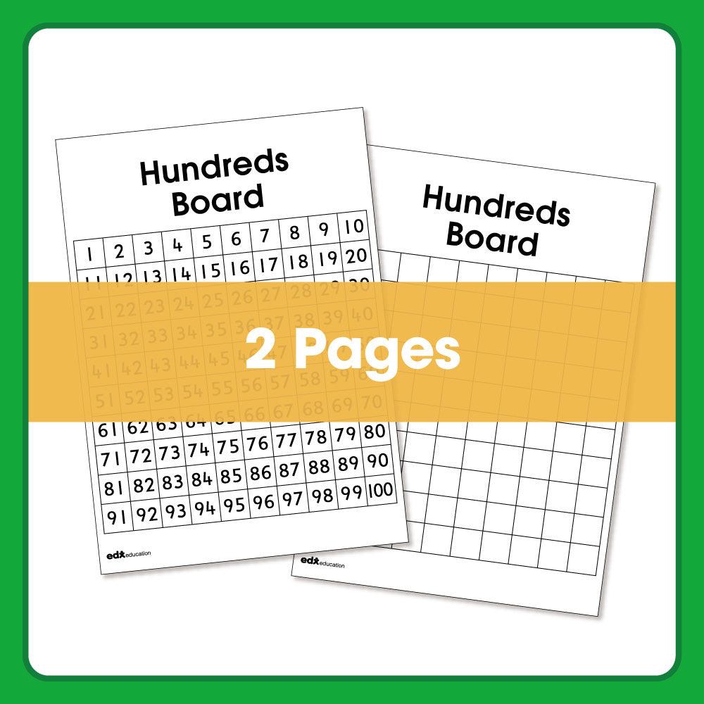 Numbers 1-100 grid Sheet – UK Shopedx