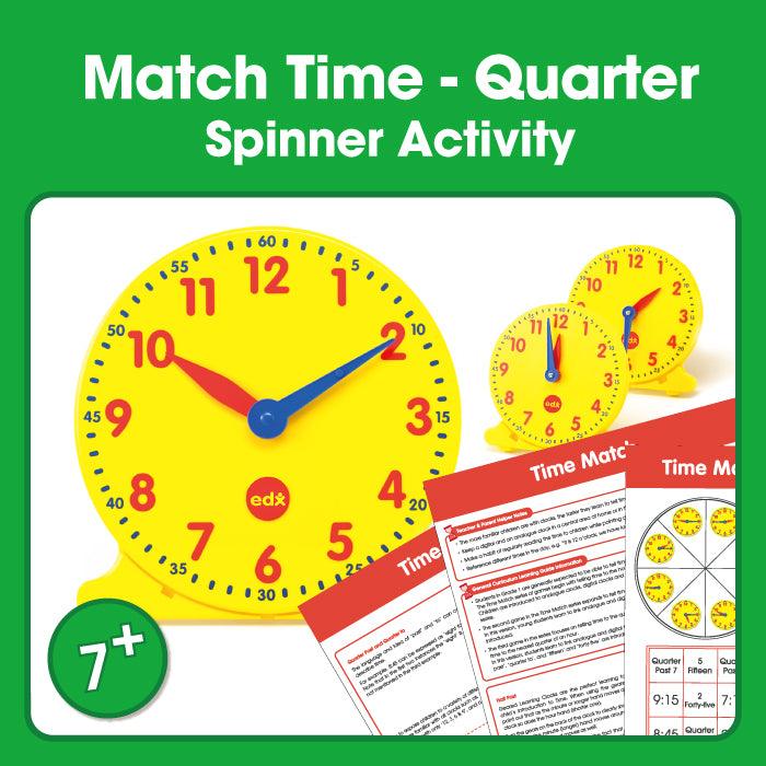 Time Match (Quarter Hour) Spinner Game (7+) - Shopedx