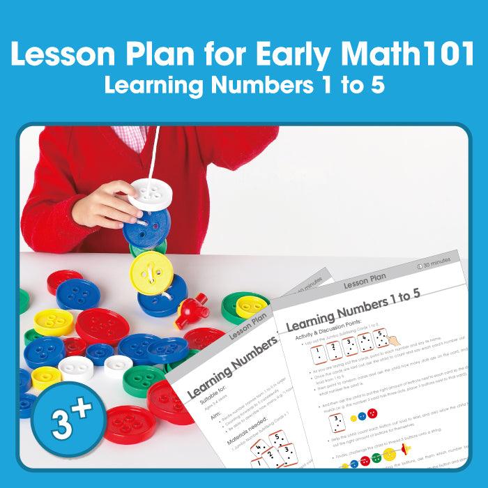 Lesson Plan for Early Math101 – Learning Numbers 1 to 5 for 3-4yrs - Shopedx